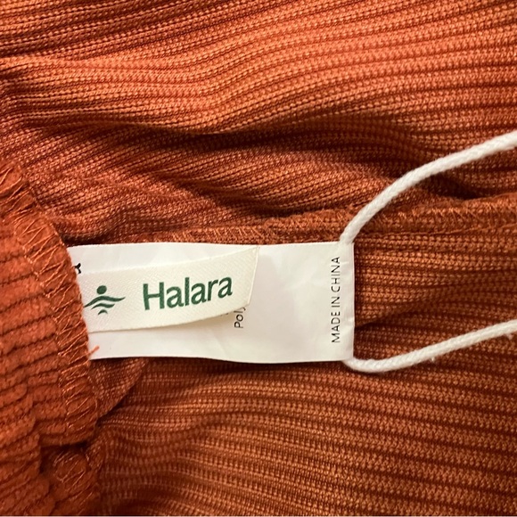 NWOT HALARA High Waisted Ribbed Corduroy Pants SIZE XL Pockets Casual - Picture 8 of 10